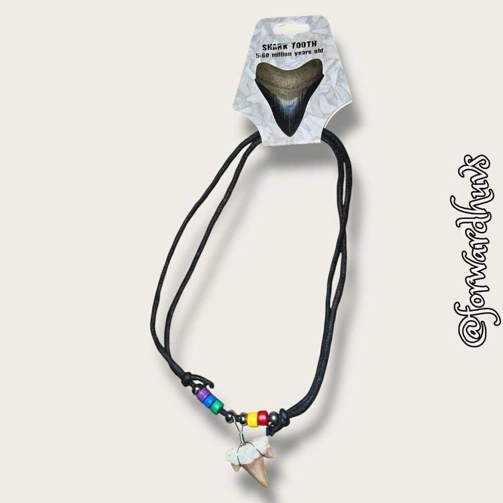Bundle Sale 3 for $15 | Adjustable Thread Necklace with Shark Tooth Pendant